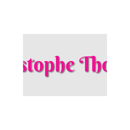 Découpe de lettres : "Christophe Thomas"