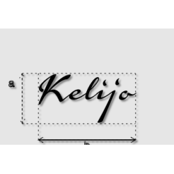 Découpe de lettres : "Kelijo"