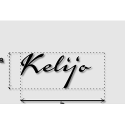 Découpe de lettres : "Kelijo "