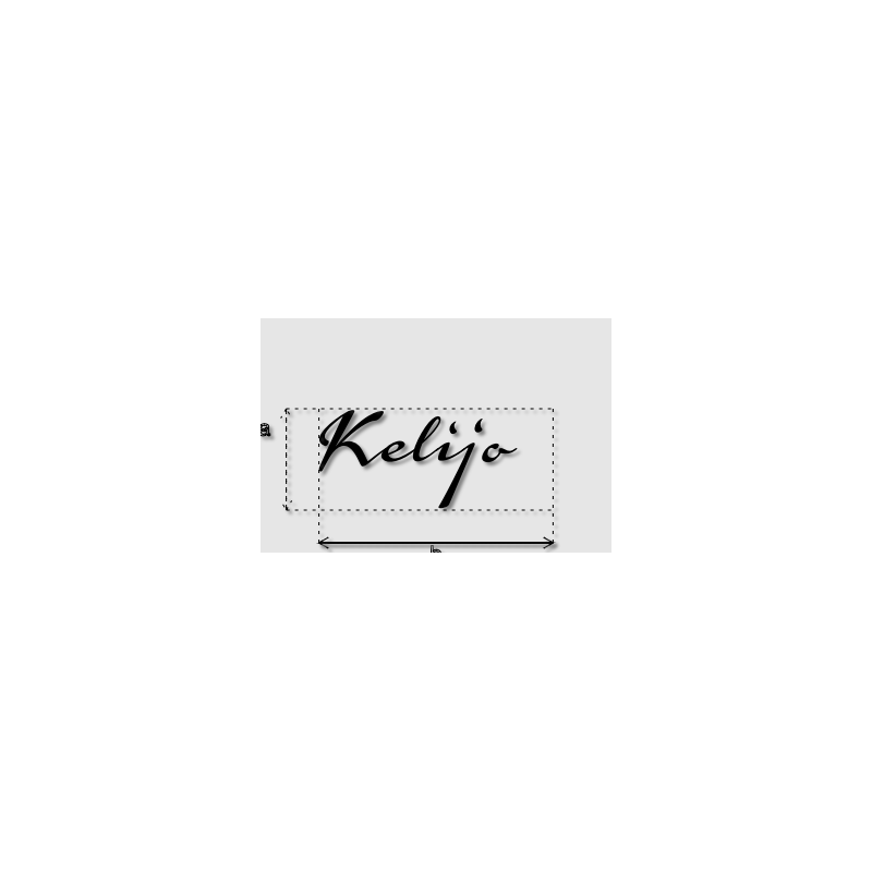 Découpe de lettres : "Kelijo "
