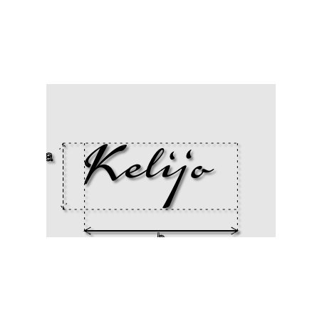 Découpe de lettres : "Kelijo "