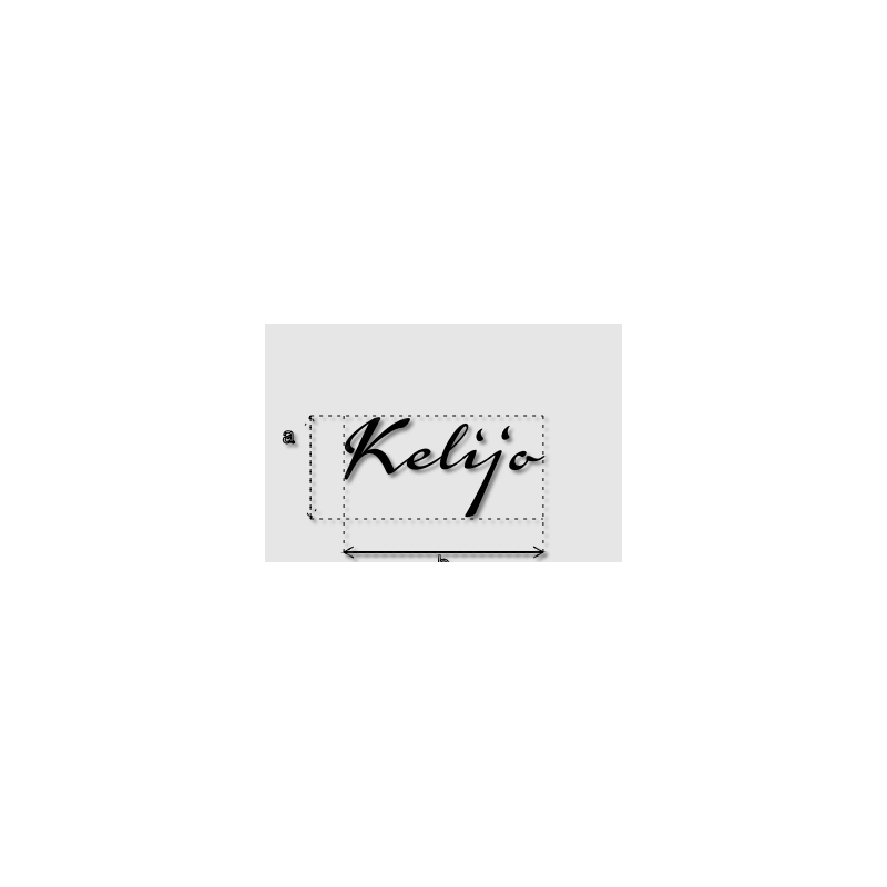 Découpe de lettres : "Kelijo"
