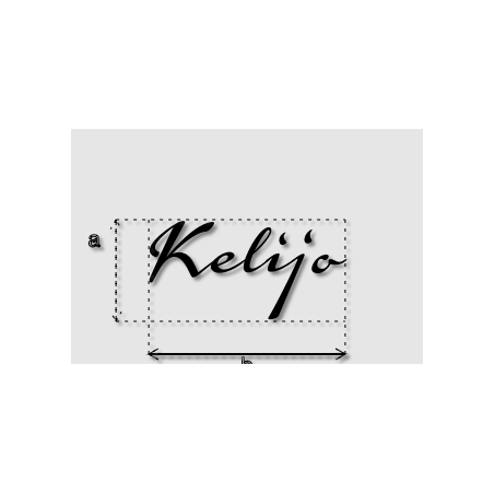 Découpe de lettres : "Kelijo"