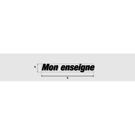 Découpe de lettres : "Mon enseigne"