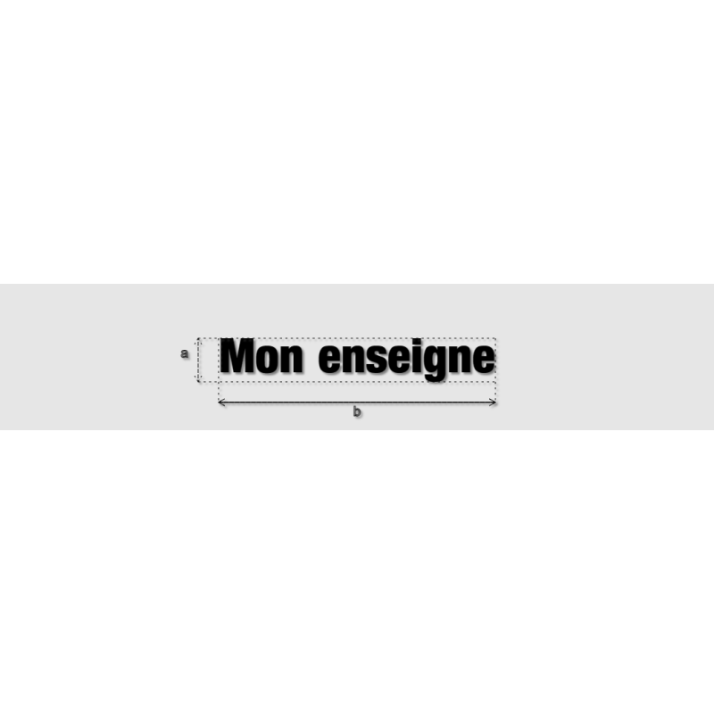 Découpe de lettres : "Mon enseigne"