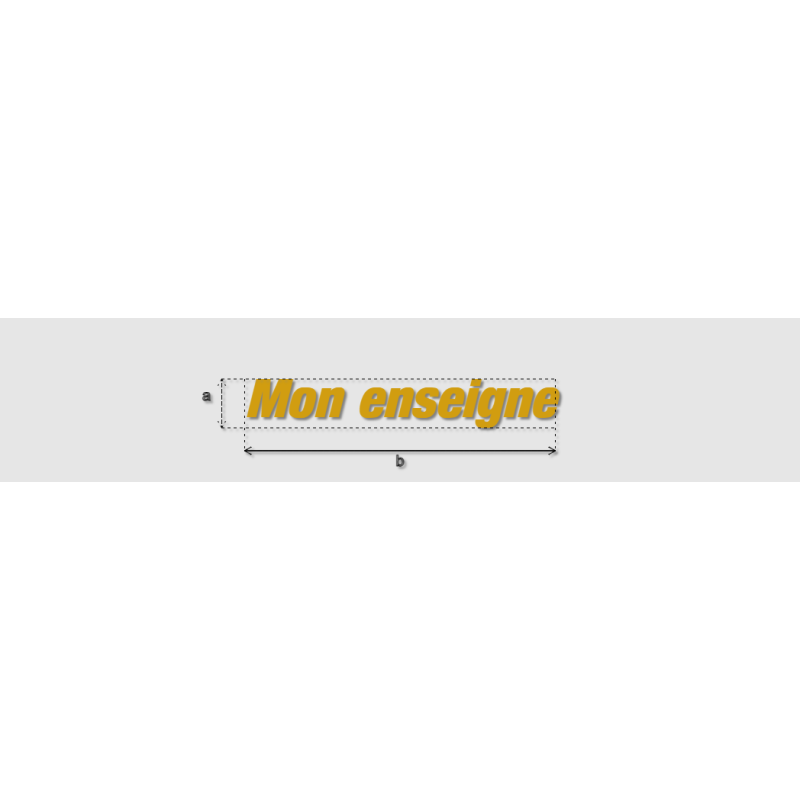Découpe de lettres : "Mon enseigne"