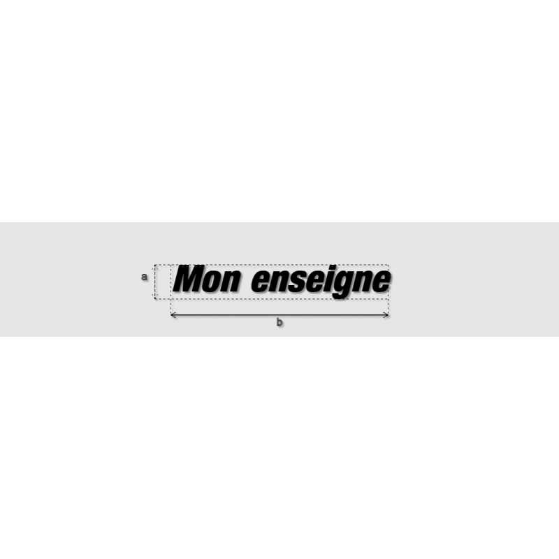 Découpe de lettres : "Mon enseigne"