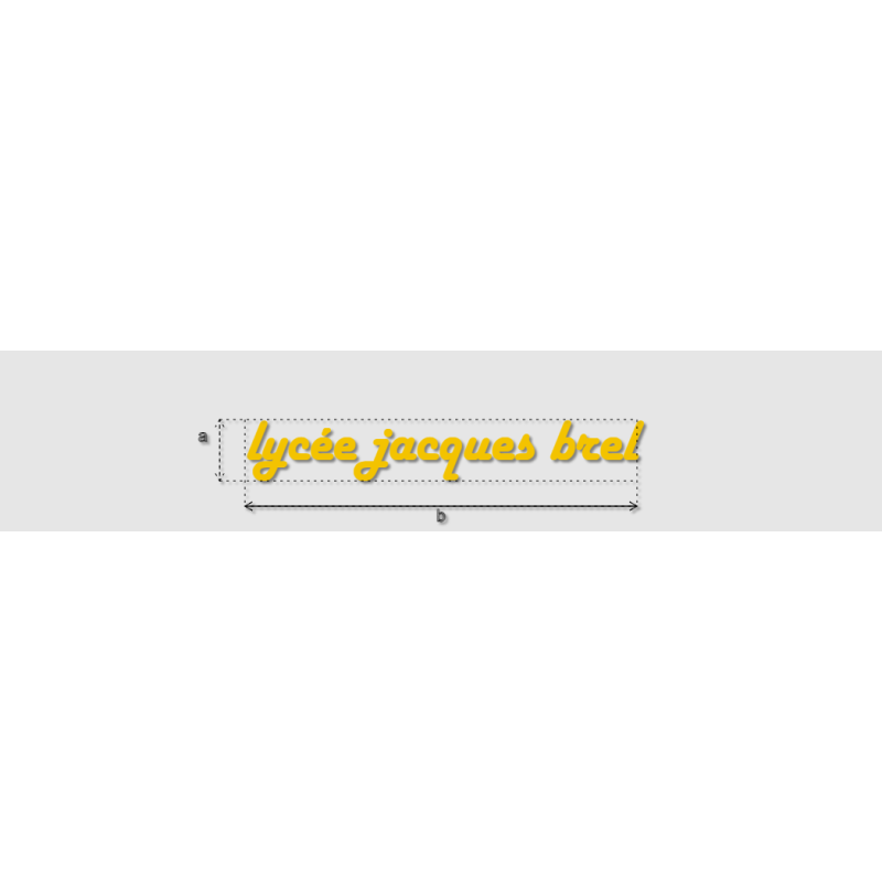 Découpe de lettres : "lycée jacques brel"