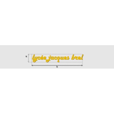 Découpe de lettres : "lycée jacques brel"