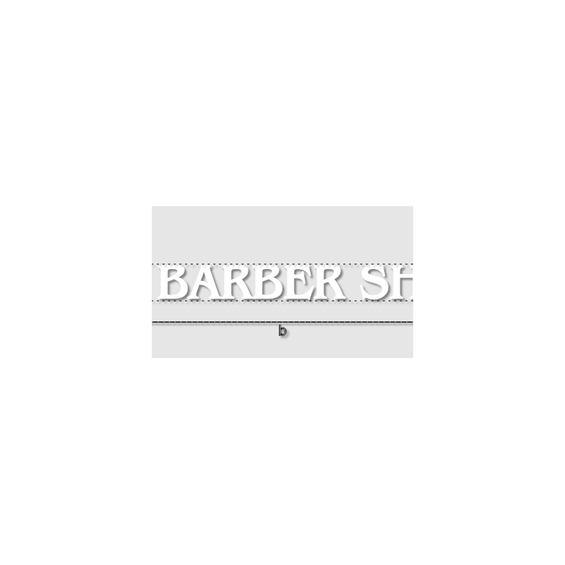 Découpe de lettres : "KN BARBER SHOP"