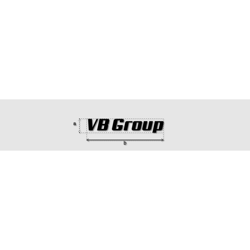 Découpe de lettres : "VB Group"