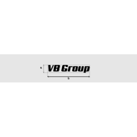 Découpe de lettres : "VB Group"