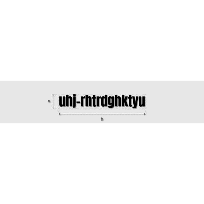 Découpe de lettres : "uhj-rhtrdghktyu"
