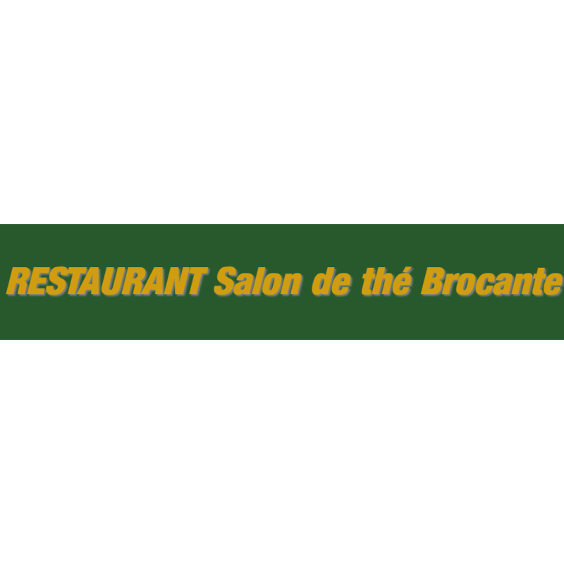 Découpe de lettres : "RESTAURANT Salon de thé Brocante"