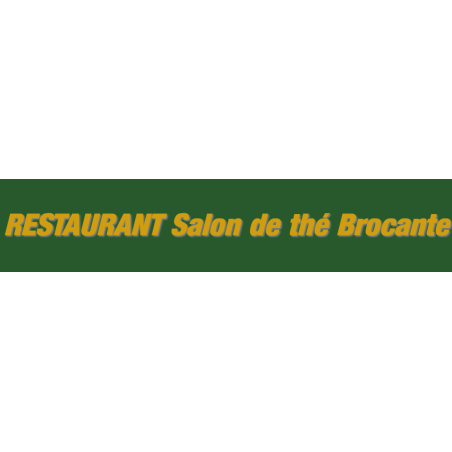 Découpe de lettres : "RESTAURANT Salon de thé Brocante"