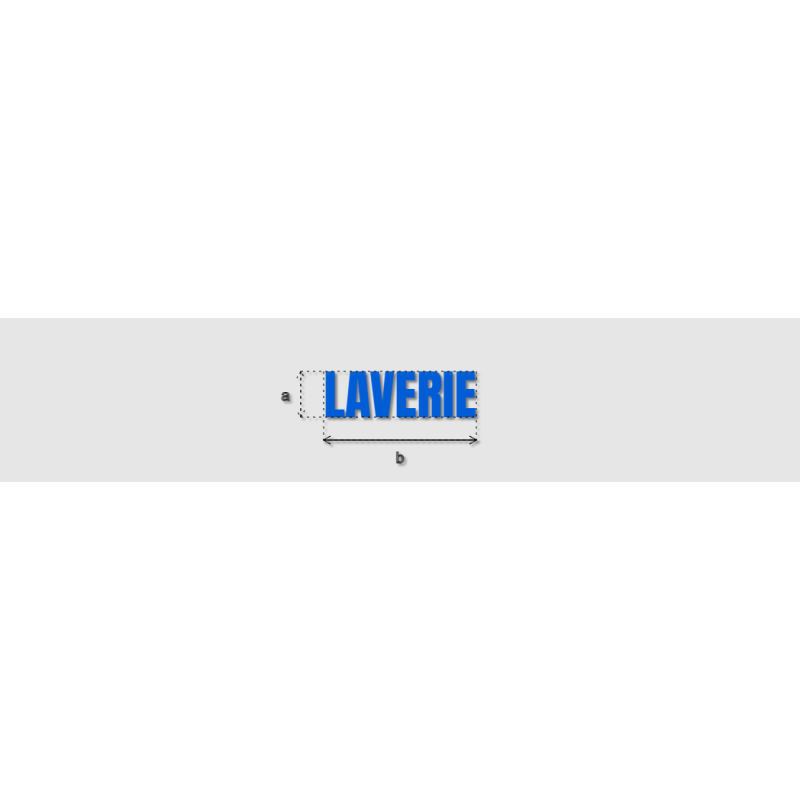 Découpe de lettres : "LAVERIE"