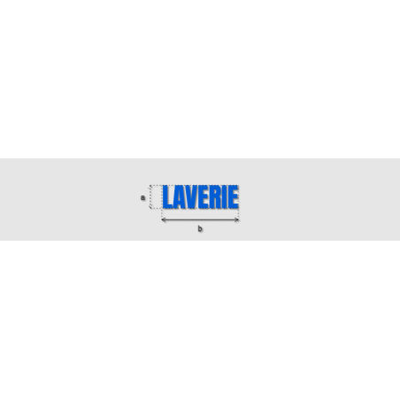 Découpe de lettres : "LAVERIE"