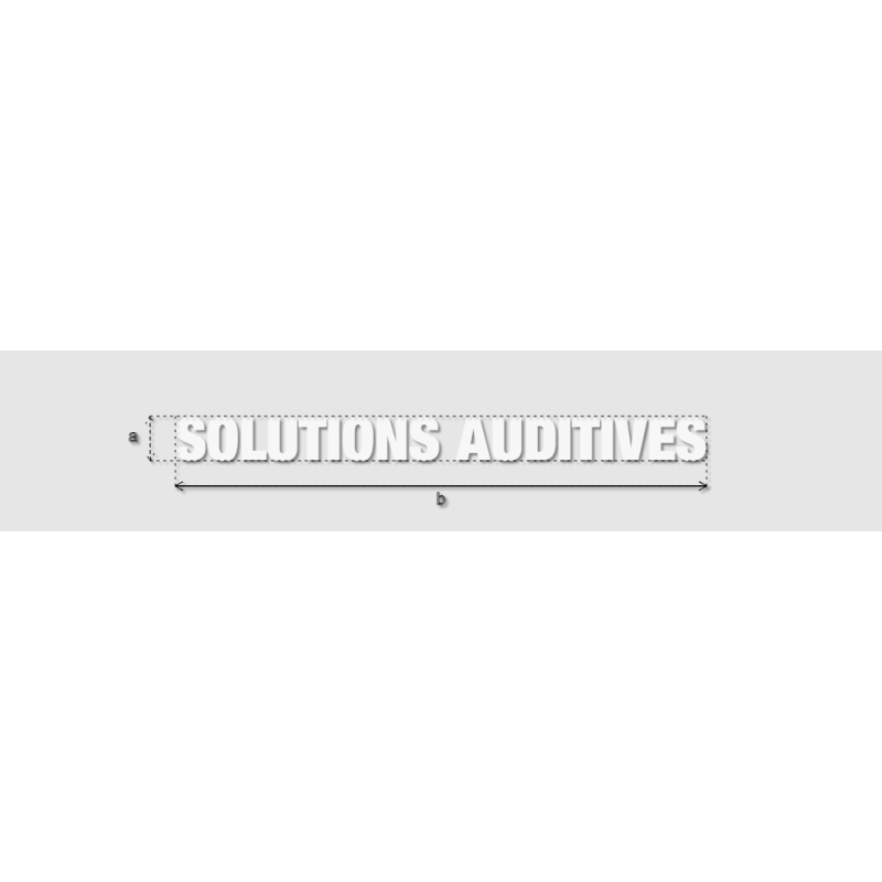 Découpe de lettres : "SOLUTIONS AUDITIVES"