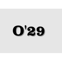 Découpe de lettres : "O'29 "