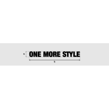Découpe de lettres : "ONE MORE STYLE"