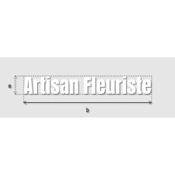Découpe de lettres : "Artisan Fleuriste"