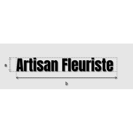 Découpe de lettres : "Artisan Fleuriste "