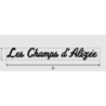 Découpe de lettres : "Les Champs d’Alizée "