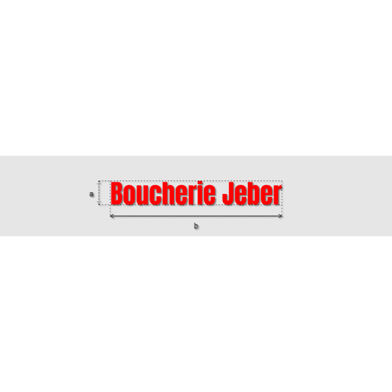 Découpe de lettres : "Boucherie Jeber"