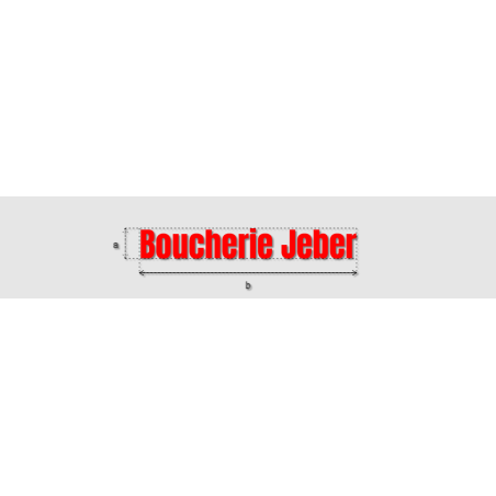 Découpe de lettres : "Boucherie Jeber"