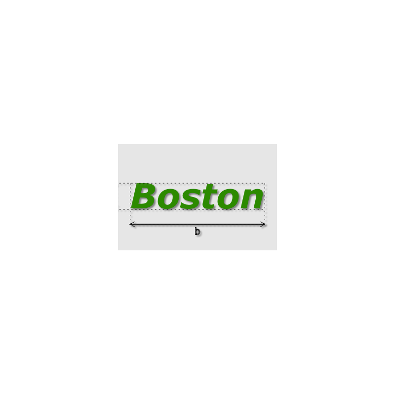 Découpe de lettres : "Boston"