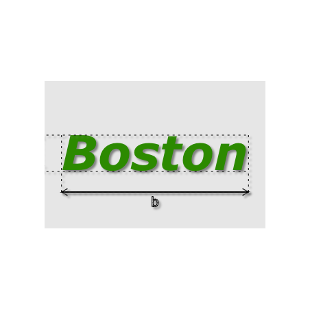Découpe de lettres : "Boston"