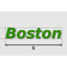 Découpe de lettres : "Boston"