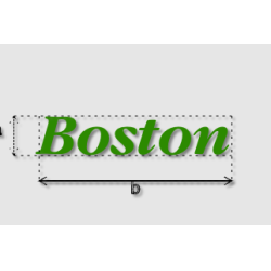Découpe de lettres : "Boston"