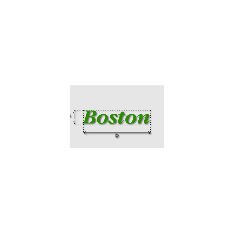 Découpe de lettres : "Boston"