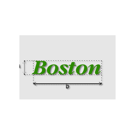 Découpe de lettres : "Boston"