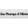 Découpe de lettres : "Les Champs d’Alizée"
