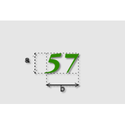 Découpe de lettres : "57"