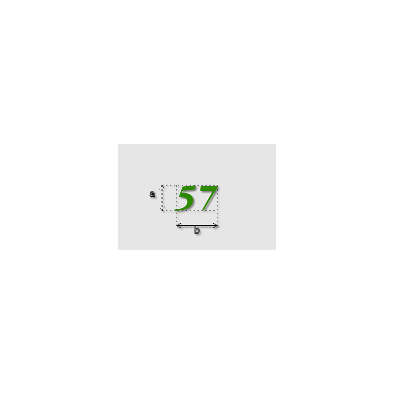 Découpe de lettres : "57"