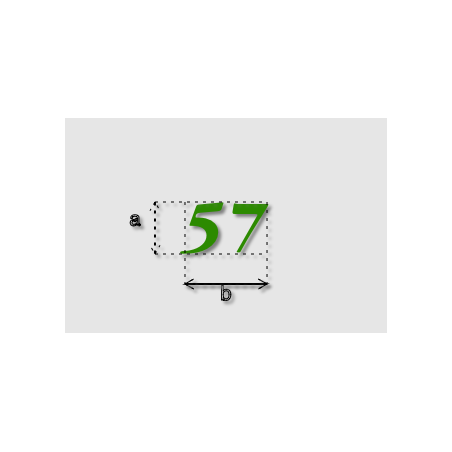 Découpe de lettres : "57"