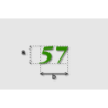 Découpe de lettres : "57"