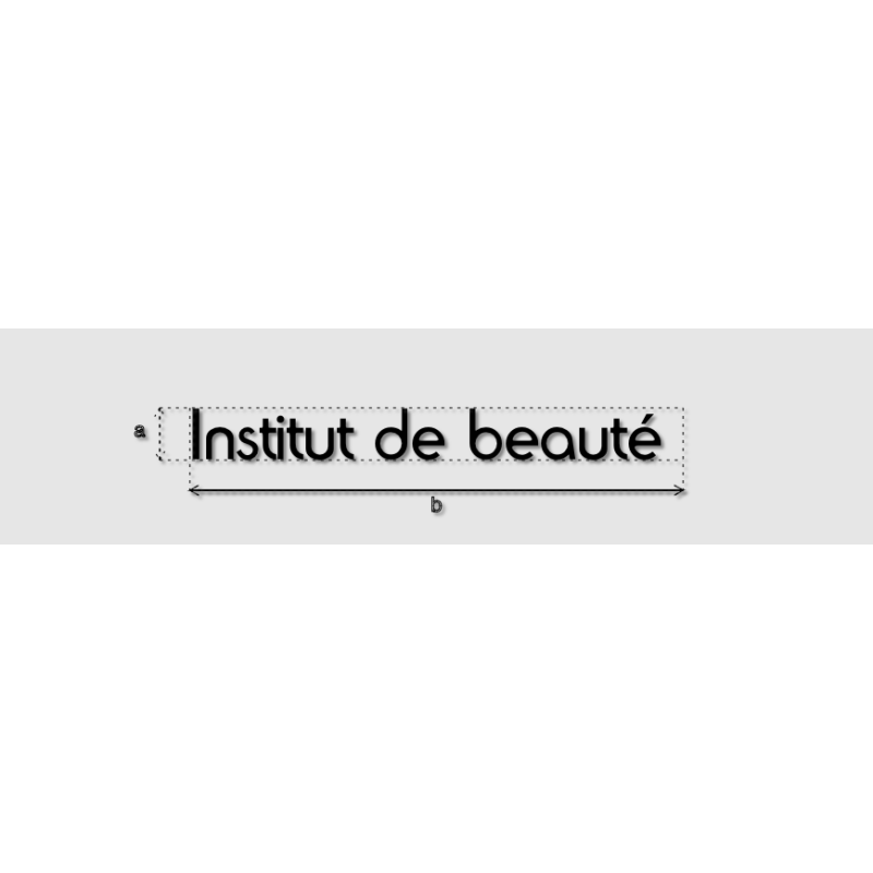 Découpe de lettres : "Institut de beauté "