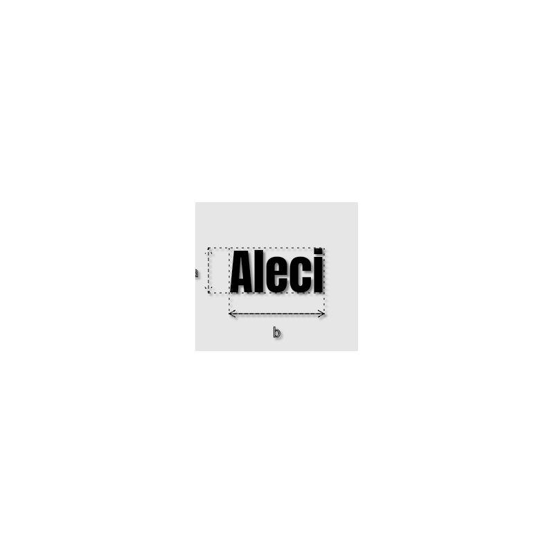 Découpe de lettres : "Aleci"