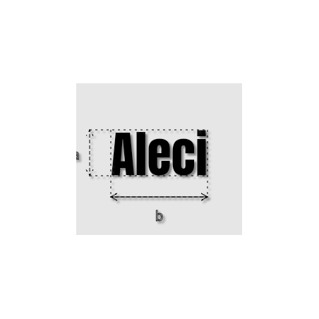 Découpe de lettres : "Aleci"