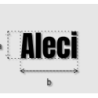 Découpe de lettres : "Aleci"