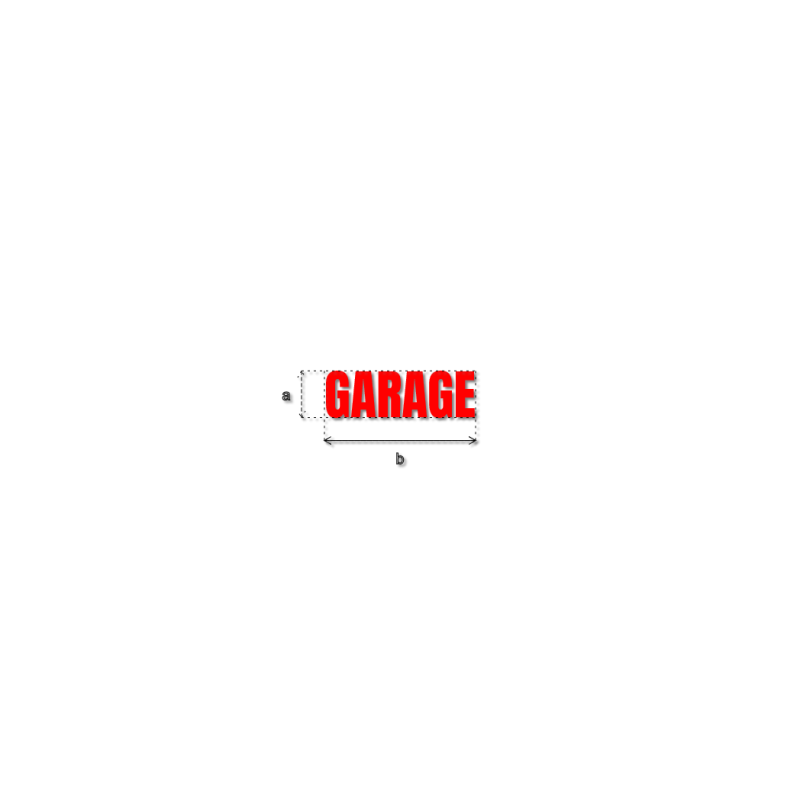 Découpe de lettres : "GARAGE"
