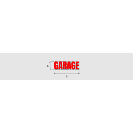 Découpe de lettres : "GARAGE"