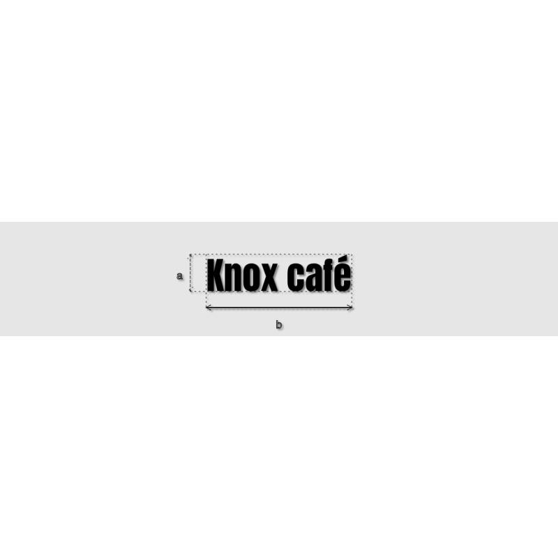 Découpe de lettres : "Knox café"