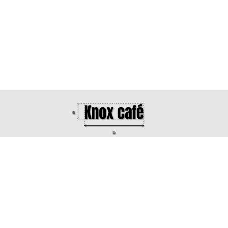 Découpe de lettres : "Knox café"