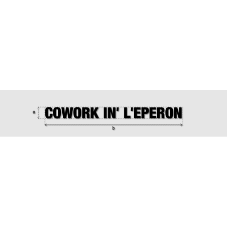 Découpe de lettres : "COWORK IN' L'EPERON"