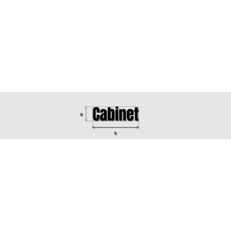 Découpe de lettres : "Cabinet"
